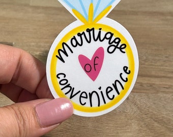 Marriage of Convenience Sticker: Romance Trope Bookish Decal