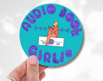 Audio Book Girlie Sticker