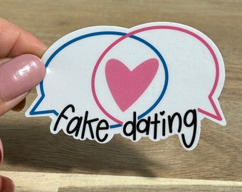 Fake Dating Trope Sticker: Bookish Romance Kindle Decal