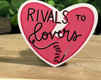 Rivals to Lovers Sticker: Bookish Romance Trope Vinyl Decal
