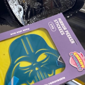 Dark Helmet Mirror Sticker: Car Peeker Decal (2pcs)