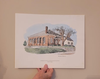 Richmond County Colonial Courthouse PRINT Ready for framing