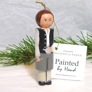 PAUL REVERE Ornament, American Revolution, hand painted on wood