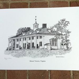 PRINT Mount Vernon Ready for framing 17 x 11&quot;