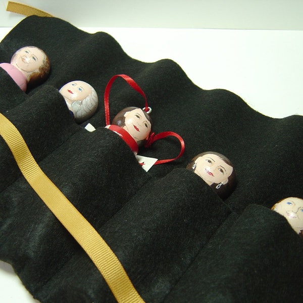 Storage Bag for peg doll Ornaments 5 pockets