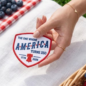 Parche bordado "Estados Unidos cumple 250 años", parche del 250 aniversario de EE. UU., insignia patriótica termoadhesiva, parche del Día de la Independencia, parche 1776-2026