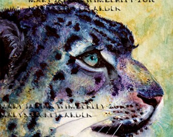 Watercolor Leopard, Snow Leopard Art, Big Cat Painting, Watercolor Wash, Leopard Portrait, Animal Totem, Colorful Leopard, Spirit Leopard