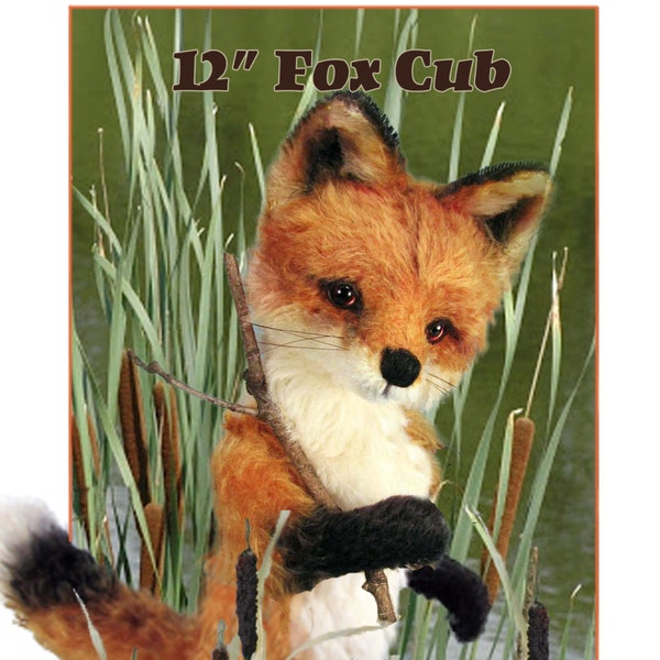 Fox Sewing Pattern, Mohair Fox PDF, DIY Fox Pattern, Teddy Bear Pattern, Stuffed Animal Pattern, Fox Plushie, DIY Stuffed Animal, Woodland
