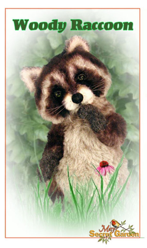Raccoon Sewing Pattern, Alpaca Raccoon PDF, DIY Raccoon Pattern, Teddy Bear Pattern, Raccoon Plushie, DIY Raccoon Woodland