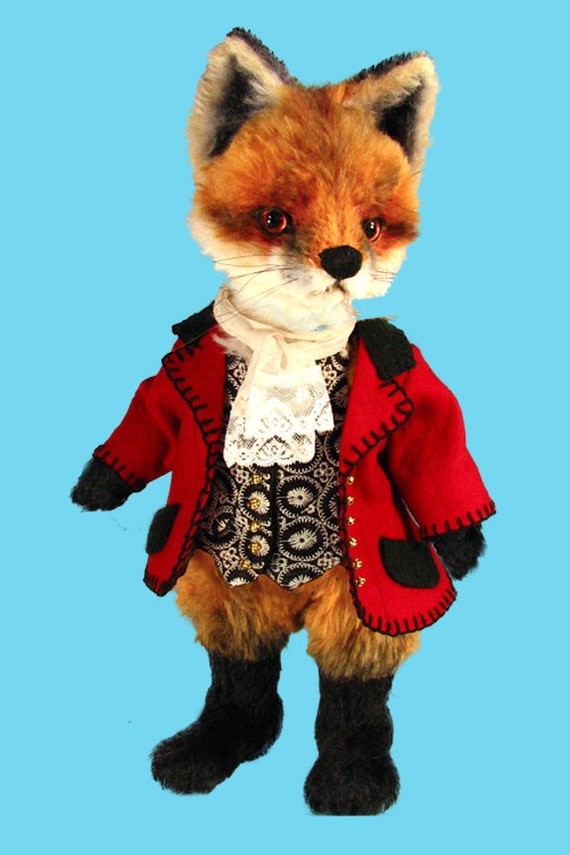 Fox Clothing Pattern,  PDF Riding Jacket, Vest, Stock, Teddy Bear Clothes, Doll Clothes Pattern, Plush Animal clothes, Fox Clothing