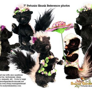 Skunk Sewing Pattern, Mohair Skunk PDF, DIY Skunk Pattern, Teddy Bear