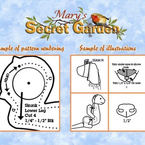 Skunk Sewing Pattern, Mohair Skunk PDF, DIY Skunk Pattern, Teddy Bear