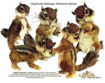 Chipmunk Sewing Pattern, Stuffed Animal Pattern, PDF Sewing Pattern, Teddy Bear Pattern, Chipmunk Stuffie, DIY Chipmunk,