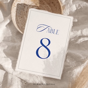Reception Table Numbers, Wedding Seating Chart Cards, Printable Table Numbers, Table Signs, Simple Table Numbers, Beach Wedding