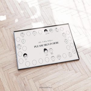 Wedding Guest Book Alternative, New Guest Book Idea, Unique Guest Book Sign, Unique Interactive Fun, Guest Sign, Doodle, Template, 30-50