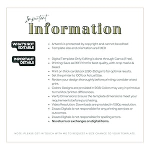 Pode incluir: Uma folha de informa&ccedil;&otilde;es digitais intitulada "Important Information" com letras verdes e douradas. A folha fornece detalhes sobre edi&ccedil;&atilde;o, impress&atilde;o e devolu&ccedil;&otilde;es. O texto est&aacute; em um fundo branco.