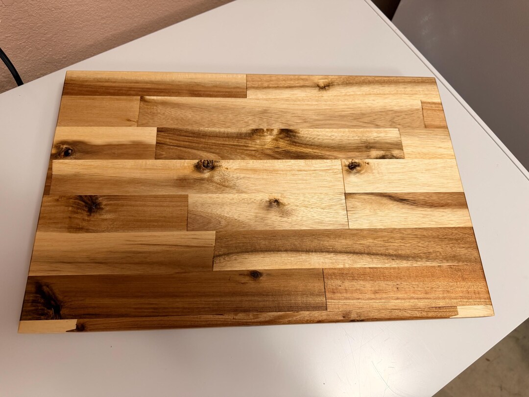 Acacia Edge-grain Cutting Board Angled Edges - Etsy