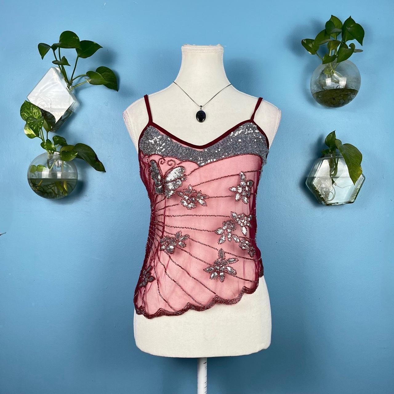 キャミソール vintage beaded chiffon camisole VINTAGE - vintage beaded chiffon camisoleの通販 by 桜 shop
