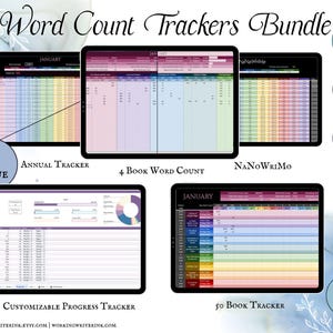 Word Count Tracker Bundle - Productivity Tools for Writers to Track Writing, Editing, and Time For NaNoWriMo and Year-Round