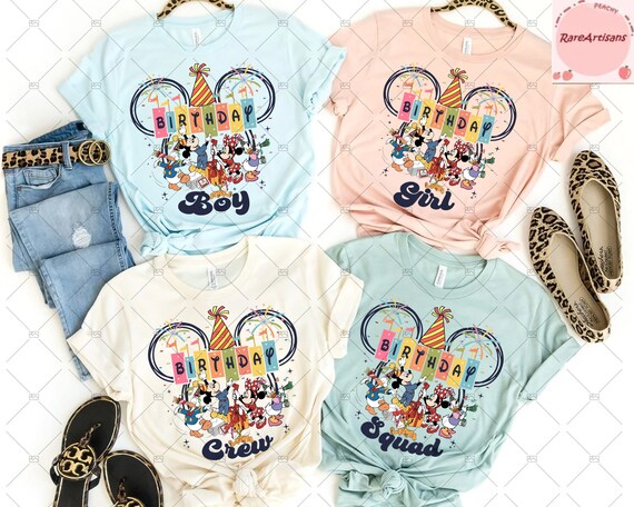 Disney Birthday Squad Shirt Birthday Boy/ Girl Birthday Crew | Etsy