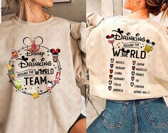 Drinking Around The World Shirt, Disney Drinking Team Shirt, Disney Vacation Shirt, Retro Castle 2022, Disney Mickey Shirt,Disneyworld shirt