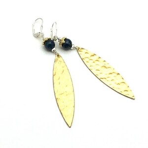 Long Textured Brass Earrings, OOAK Lightweight Mixed Metals, Cool & Eclectic Elements, Classic Boutique, Forever in Style, Timeless Design