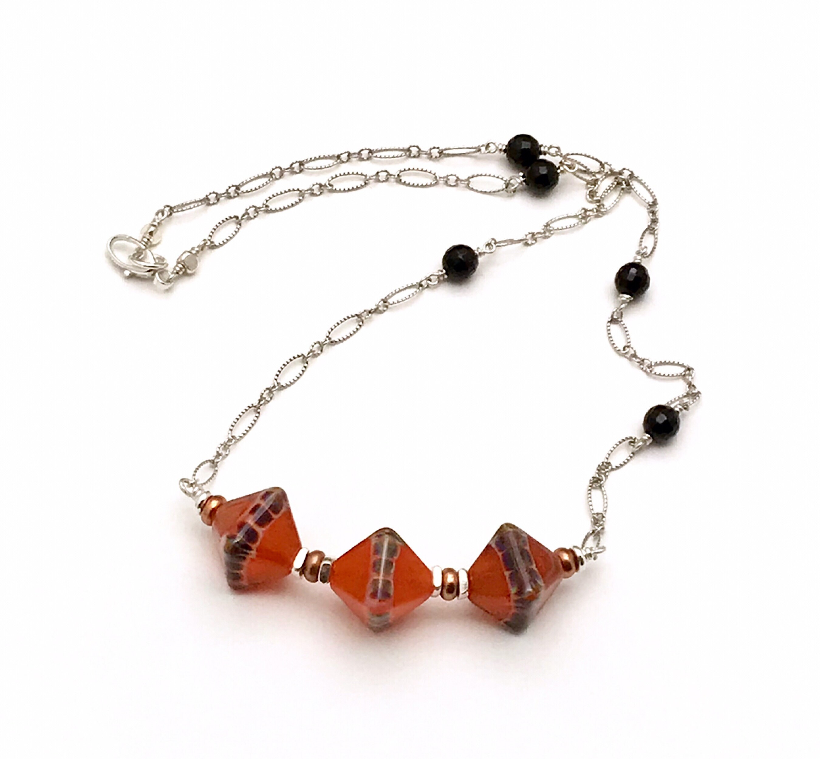Paprika Designer Lampwork Necklace 