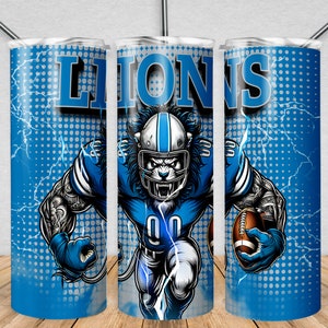 Lion 20 oz Straight Tumbler Sublimation Design Digital Download PNG, Skinny Tumbler Design Digital, Sports Tumbler Wrap