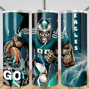 Eagle 20 oz Straight Tumbler Sublimation Design Digital Download PNG, Skinny Tumbler Design Digital, Sports Tumbler Wrap