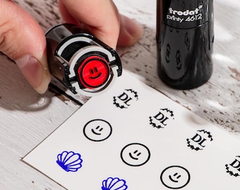 Sello autoentintable de tarjeta de fidelización personalizado, sello con logotipo pequeño, sello de tarjeta de fidelización, sello con logotipo en miniatura, sello de tarjeta de café, sello de fidelización pequeño.