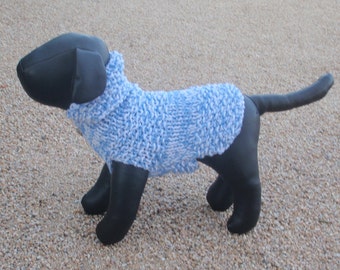 xx Small Ice Blue and White Dog Sweater
