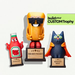 Custom 3D Printed Trophy: Personalized Award, Funny Office Recognition, USA Made