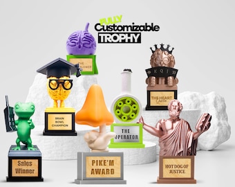 Custom Trophy, Build Your Trophy, Funny Office Awards, Employee Recognition Gifts, Personalized Desk Awards, 3D Printed Custom Trophies