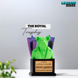 The Dog Trophy, Funny Award,  Gag Gift, Personalized Engraved Plaque, Legend Series, Desk Decor ,3D Printed Unique, Gifts for Coworkers