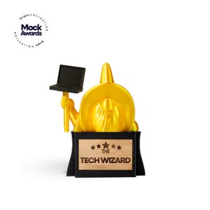 Tech Wizard Trophy: Personalized Mini Desk Trophy, Custom Gift, Custom Award, Personalized Trophy, Desk Decor, Gift for Him, Gift for Her