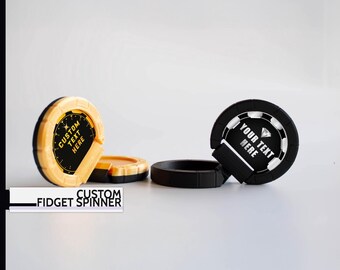 Custom Poker Chip Fidget Spinner - Personalized, Stress Relief, Casino Theme, Unique Gift, Gift Idea,  Fidget Spinner, Poker Lovers Gift