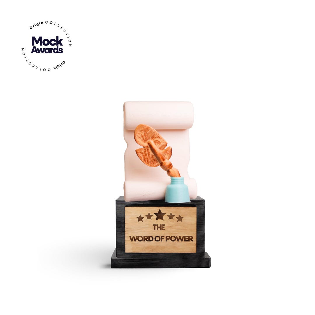 Word of Power Trophy: Custom Writing Award, Author Gift, Teacher ...