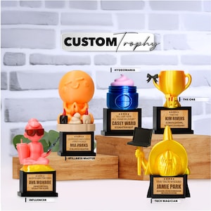 Custom Trophy, Personalized Awards, Trendy Desk Decors, Personalized Award for Achievements, Personalized Gifts, Personalized Desk Decor