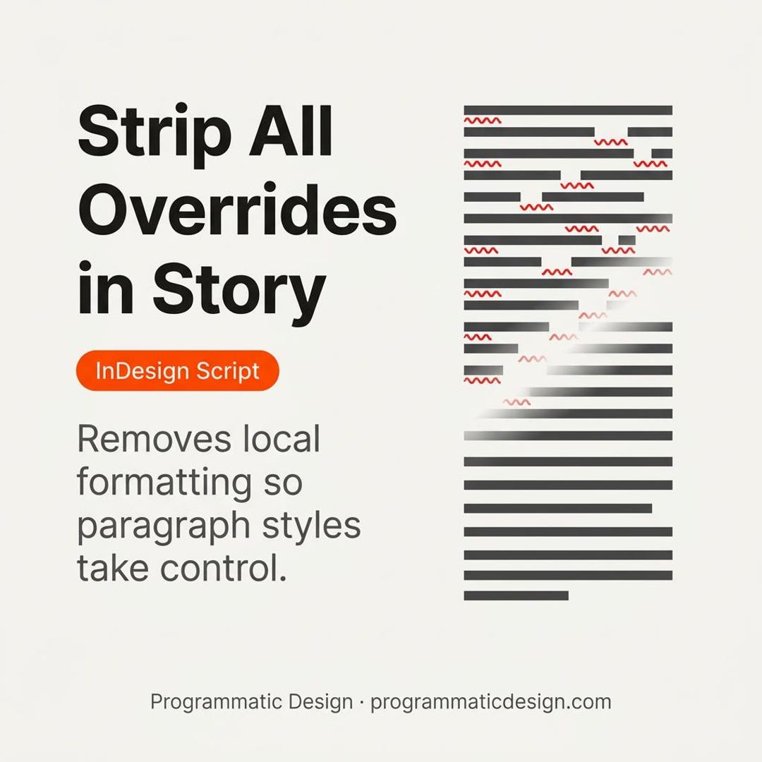 Programmatic Typography Programmatic Design: Strip All Overrides in Story – Indesign Automation ...