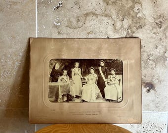 Fotografia vintage del XIX secolo / Opera d'arte murale dark academia / Tela in stile antico / Estetica vittoriana malinconica / Arredamento da biblioteca gotica