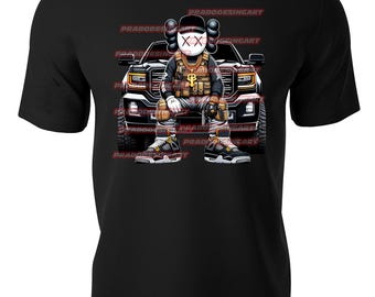 gmc chavrolet sierra military soldier bear kaws hip hop gaffiti sneakers hustle t-shirt dtf / sublimation image digital download .png