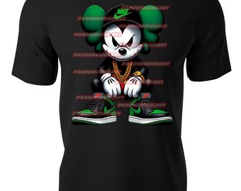 MICKEY MOUSE JOKER Angry hip hop gaffiti Sneakers modern hustle bear, digital download png