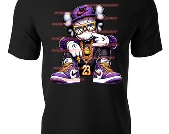 KAWS Gangster Teddybär Geld Hip Hop Gaffiti Sneakers Hustle T-Shirt DTF / Sublimation Bild digitaler Download .png