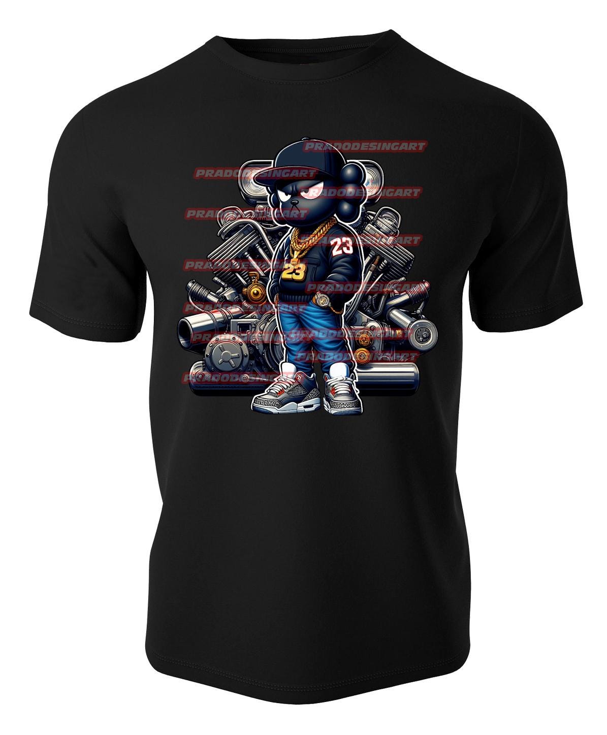 engine tuning kaws teddy bear hip hop gaffiti sneakers hustle t-shirt dtf / sublimation image digital download .png