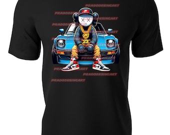 nissan 240z teddy bear hip hop gaffiti sneakers hustle t-shirt digital download .png