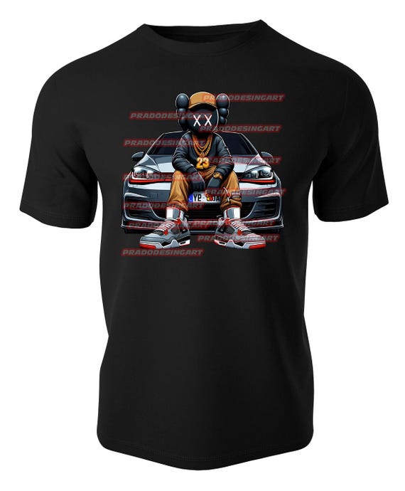 Volkswagen Gti Teddy Bear Hip Hop Gaffiti Sneakers Hustle T-shirt