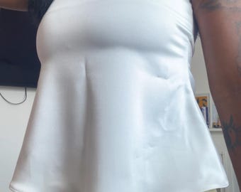 Peplum Bandeau Top Sewing Pattern: Beginner-Friendly PDF (Sizes UK 6-16)