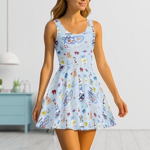 Disney Cruise Skater Dress, Disney Disneybound Outfit, Disney Mickey Cruise Dress, Nautical Disney Dress, Dress Gift For Her
