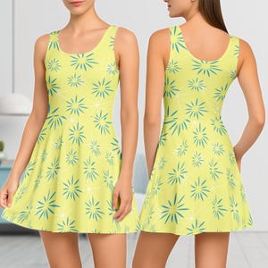 Joy Kostüm Kleid, Inside Out Skater Kleid, Joy Charakter Inside Out Kleid, Disney Cute Joy Kleid, Inside Out Kleid Geschenk, Geschenk für Mama