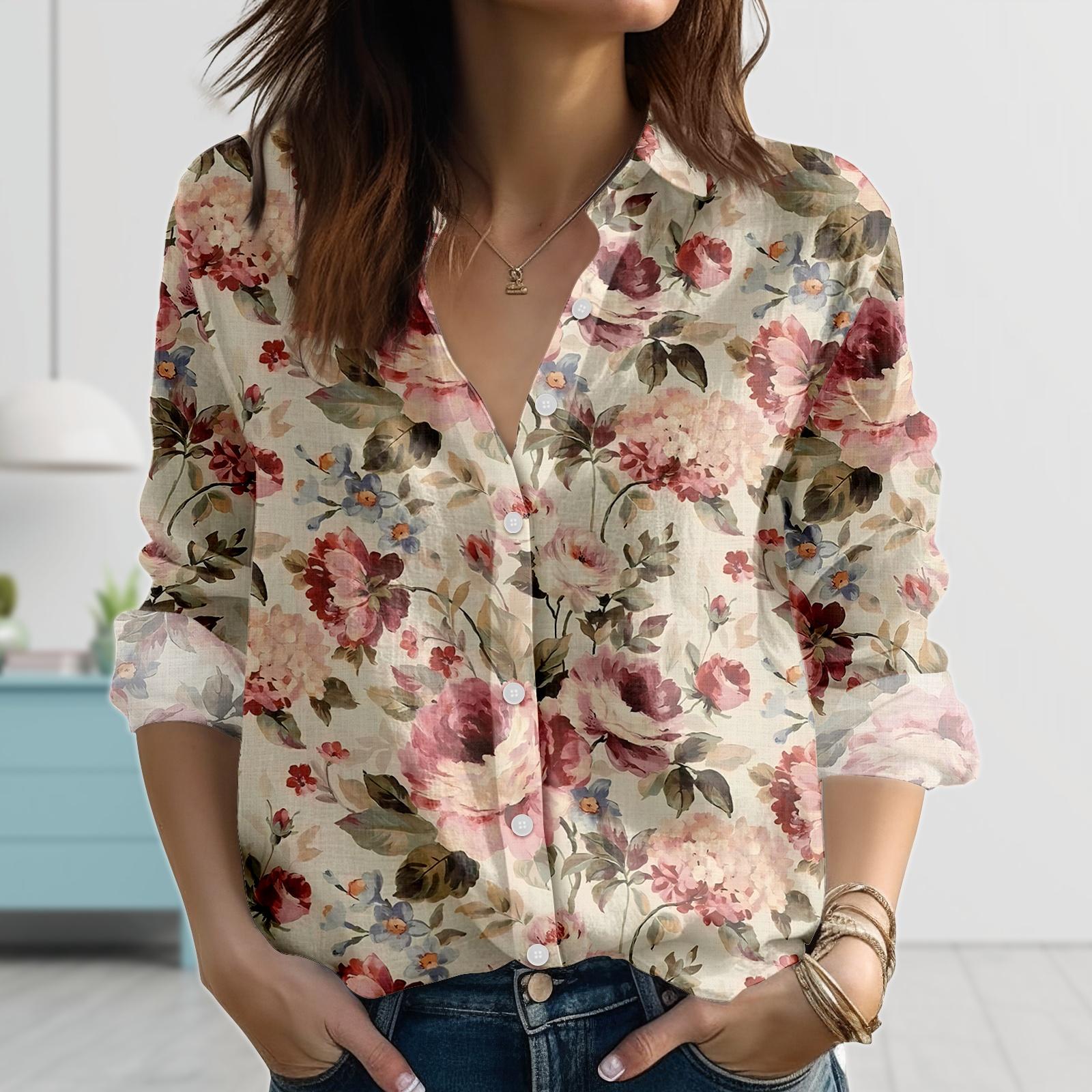 Chemisier Basler Rose Avec Imprimé Floral Devant - Taille 42-44 / L-XL - Neuf Sans étiquettes